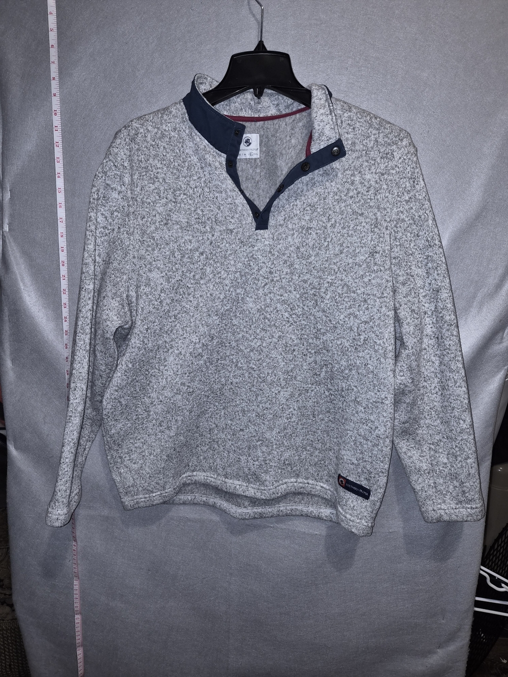 Southern Proper Men’s XL Gray Fleece Pullover